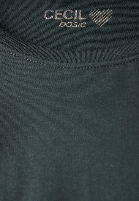 Basic Shirt mit Rundhals slate khaki