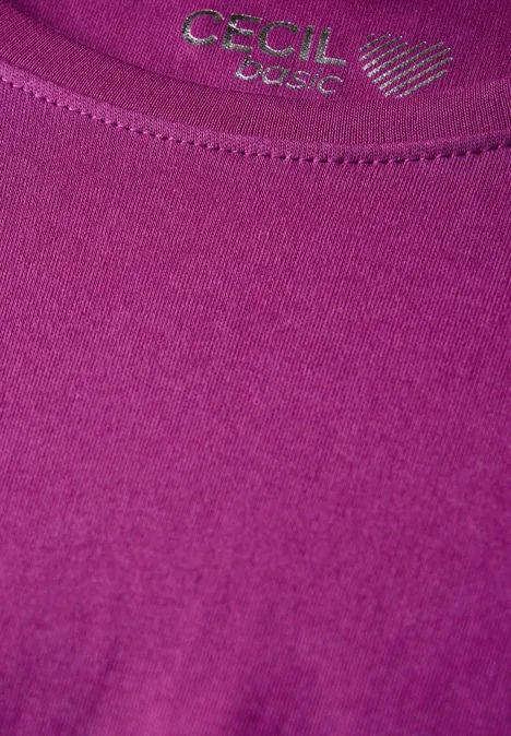 Basic Shirt mit Rundhals anemone pink