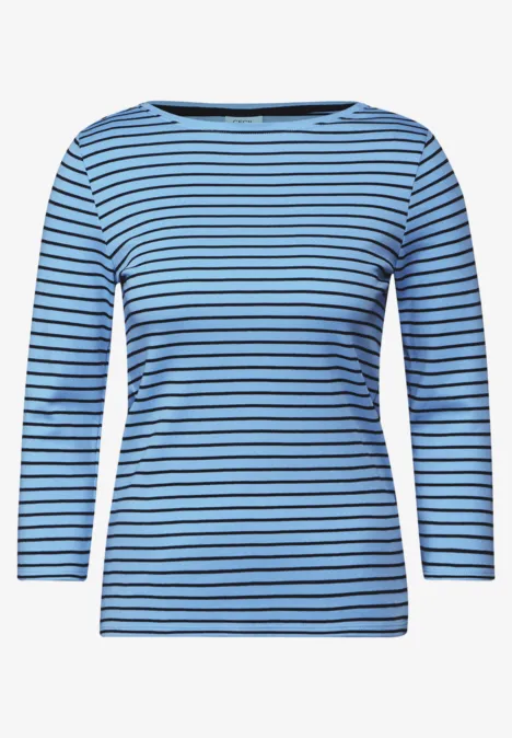 Gestreiftes Shirt fresh light blue
