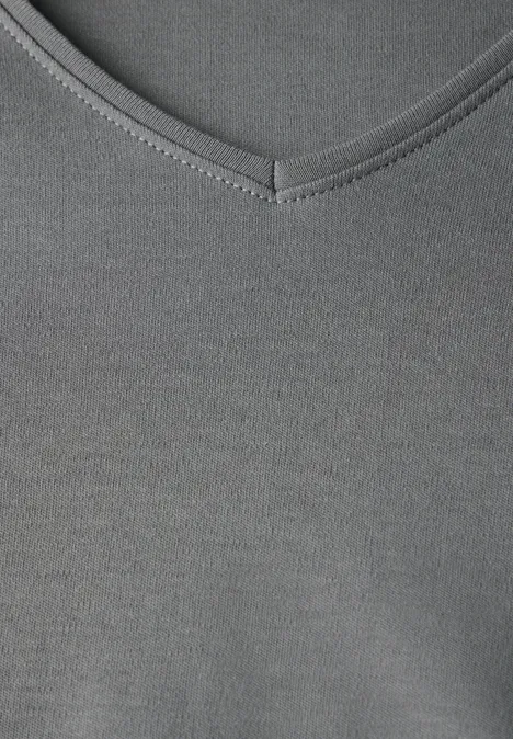 V-Neck T-Shirt graphite light grey