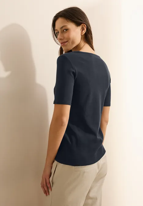V-Neck T-Shirt universal blue