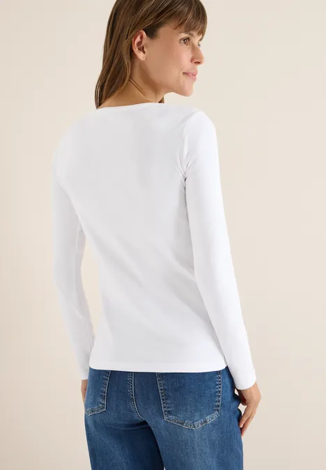 Basic Langarmshirt White