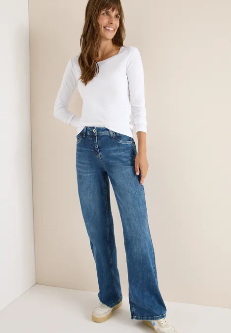Basic Langarmshirt White