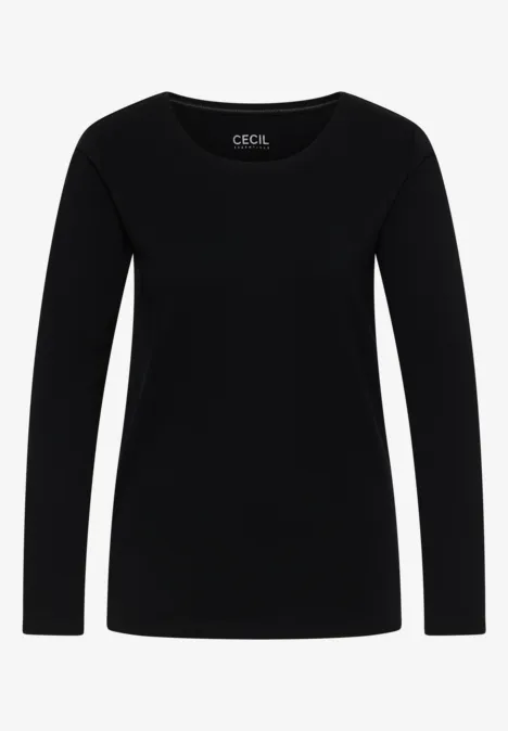 Basic Langarmshirt Black