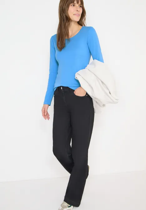 Basic Langarmshirt fountain blue Basic Langarmshirt fountain blue