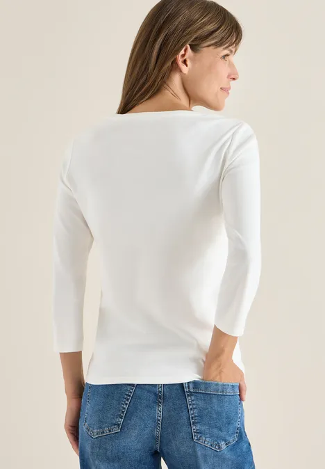 Basic onderzeeër shirt vanilla white