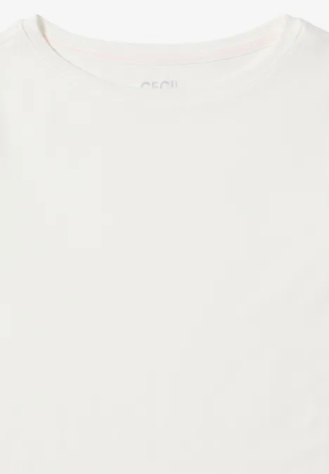 Basic onderzeeër shirt vanilla white