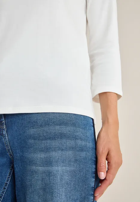 Basic onderzeeër shirt vanilla white