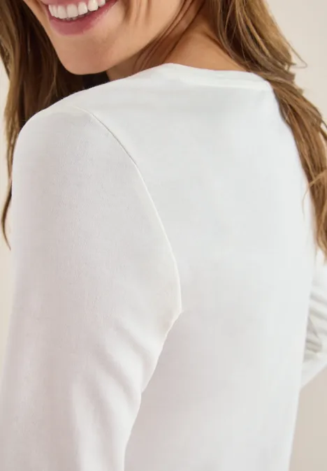 Basic onderzeeër shirt vanilla white