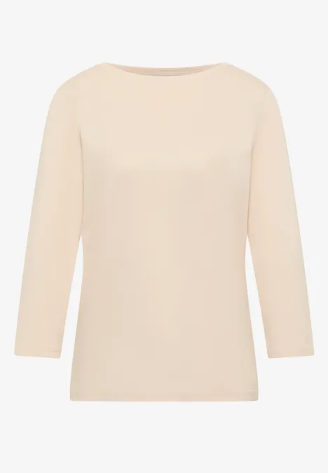 Basic U-Boot Shirt pearl beige