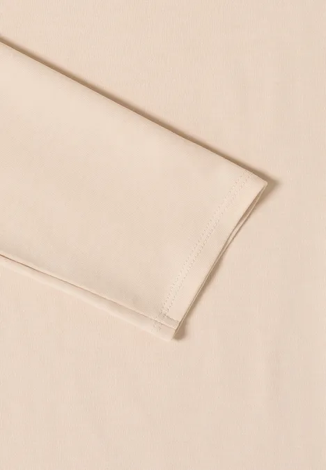 Basic Shirt in Unifarbe pearl beige