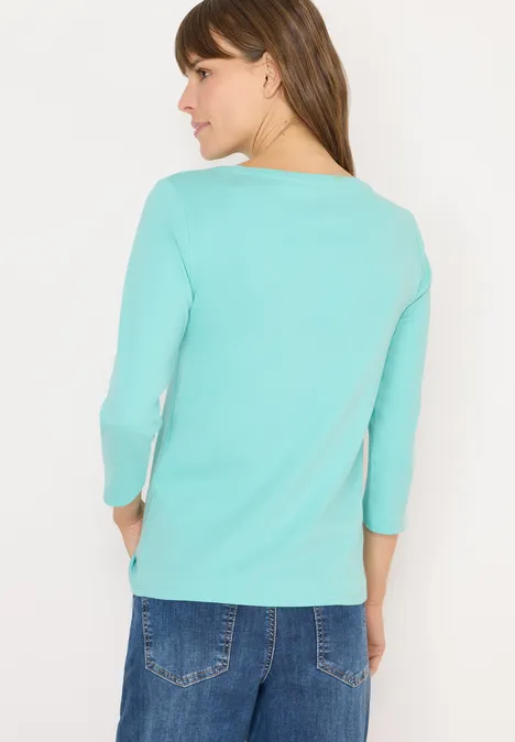T-shirt basique en couleur unie sea foam blue