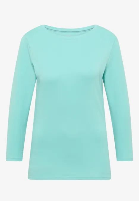 T-shirt basique en couleur unie sea foam blue
