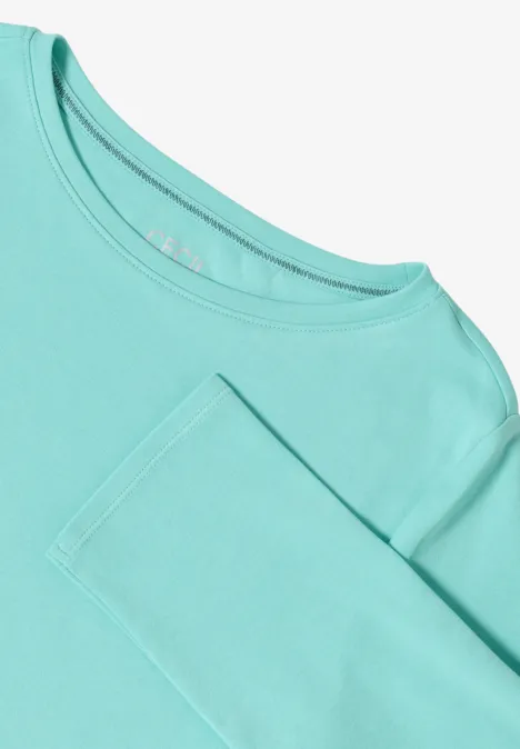 T-shirt basique en couleur unie sea foam blue