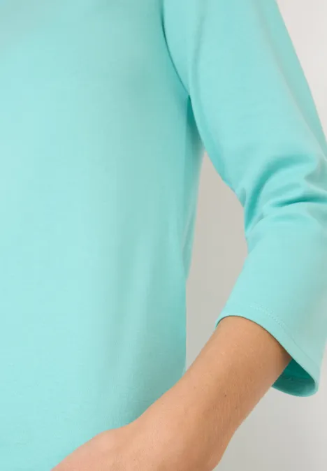 T-shirt basique en couleur unie sea foam blue