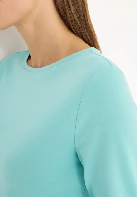 T-shirt basique en couleur unie sea foam blue