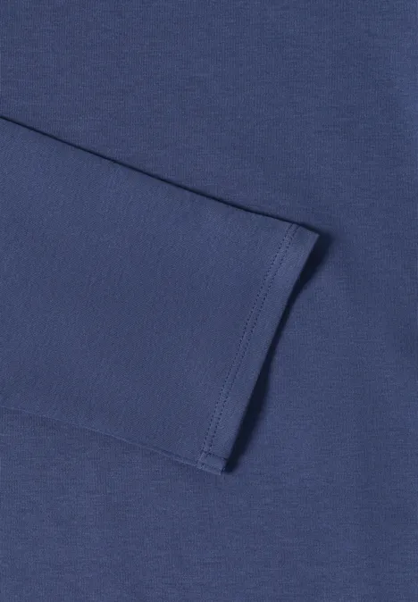Basic Shirt in Unifarbe sporty denim blue Basic Shirt in Unifarbe sporty denim blue