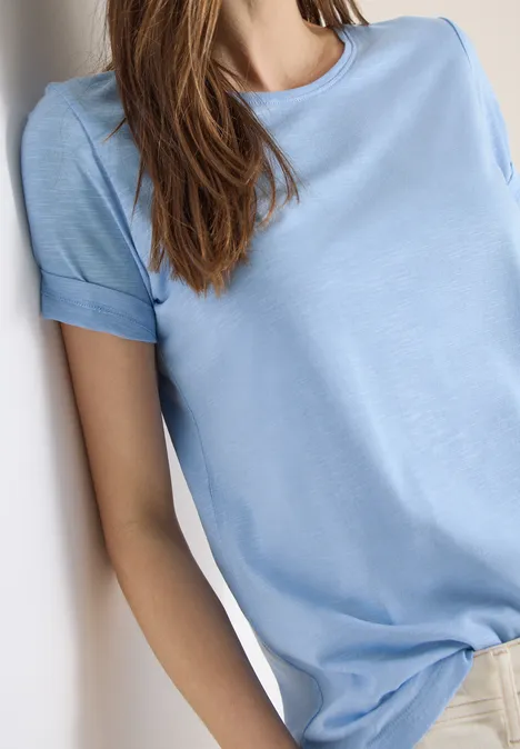 T-shirt basique à col rond light sky blue