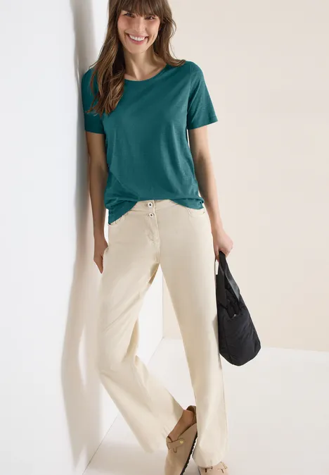 T-shirt basique à col rond jungle green T-shirt basique à col rond jungle green