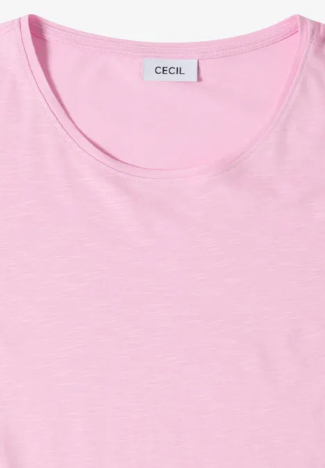 Basic Shirt met ronde hals light blush rose