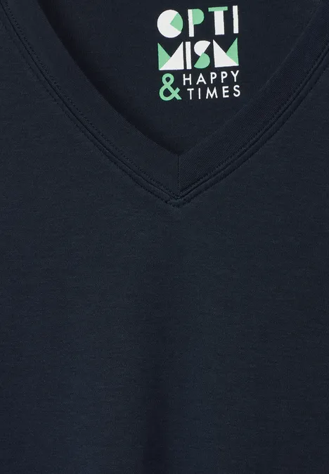 Basic Langarmshirt universal blue