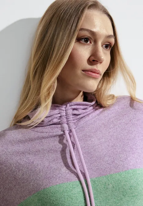 Shirt mit Blockstreifen celery green melange