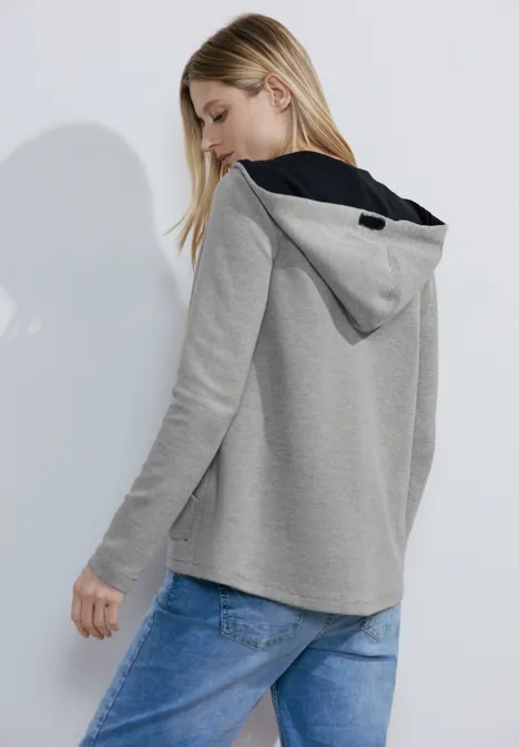 Hoodie Sweatjacke vanilla white