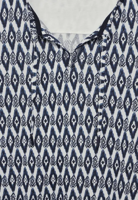Tunika T-Shirt mit Print vanilla white