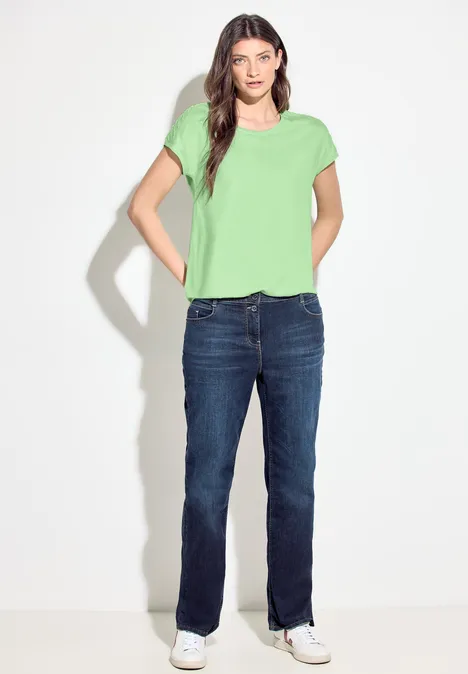 Dekoratives T-Shirt matcha lime