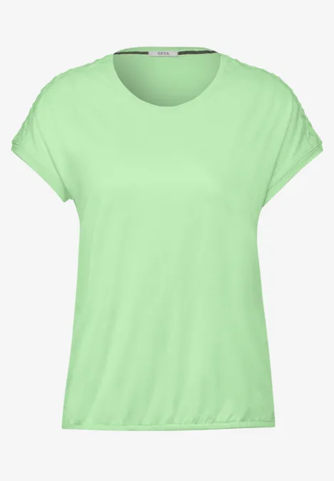 Dekoratives T-Shirt matcha lime