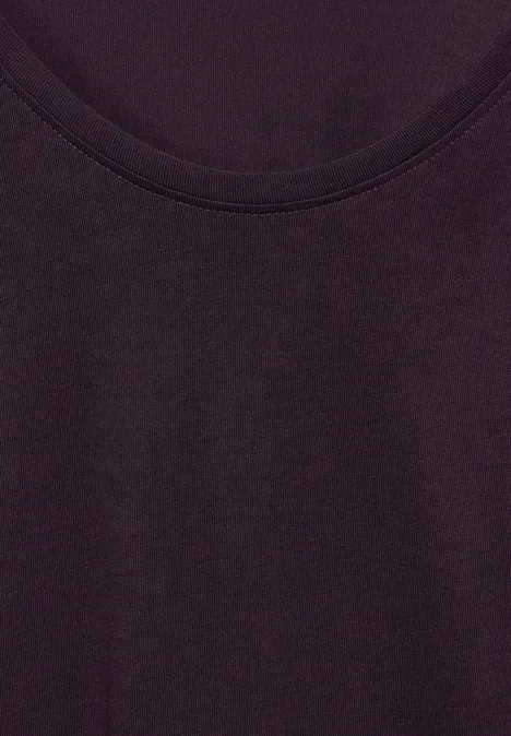Dekoratives T-Shirt aubergine red