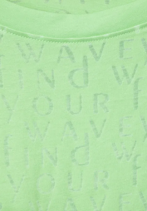 Wording T-Shirt matcha lime
