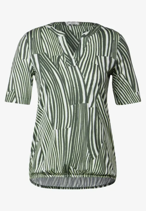 Wellenprint T-Shirt cool khaki
