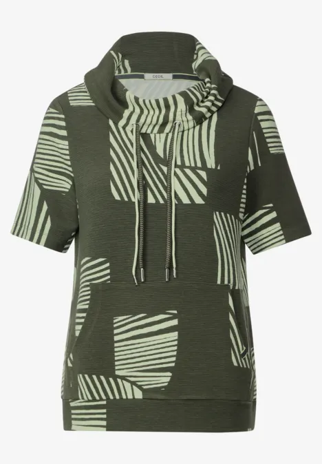 T-shirt à col volumineux cool khaki