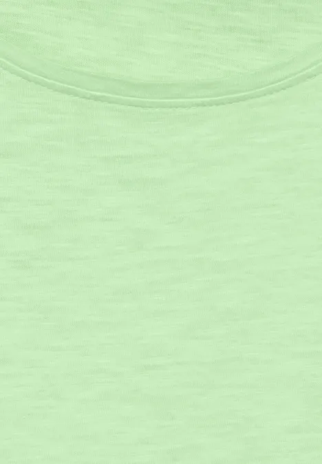 T-Shirt mit Knopfdetail matcha lime