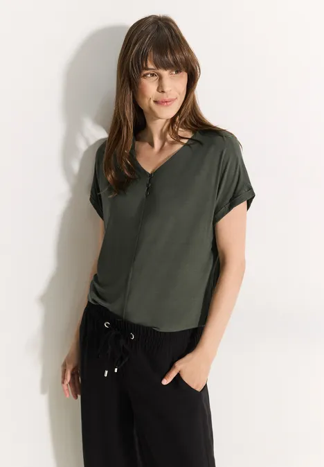 V-Neck T-Shirt cool khaki