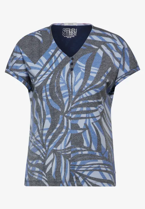V-Neck T-Shirt universal blue