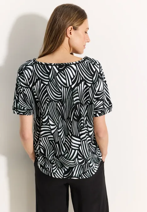 T-Shirt mit Stickerei Black