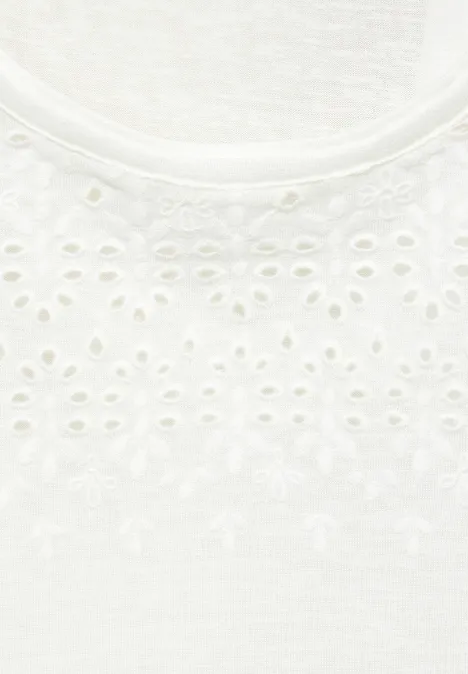 Sommer T-Shirt vanilla white