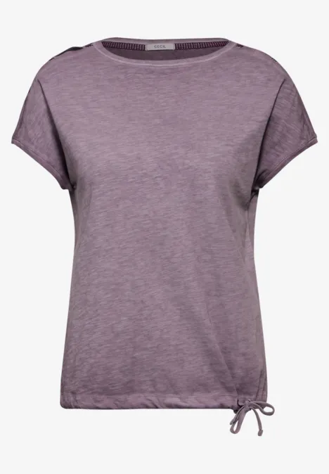 T-shirt van effectgaren aubergine red