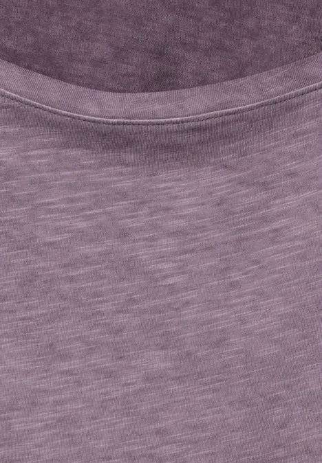 T-shirt van effectgaren aubergine red