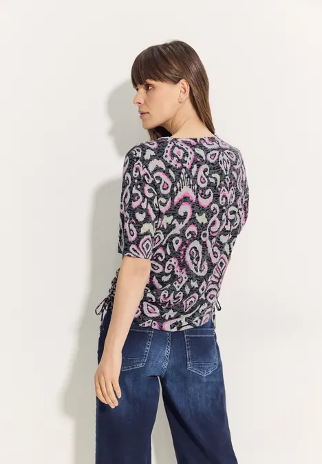 Print Burn Out T-Shirt Black