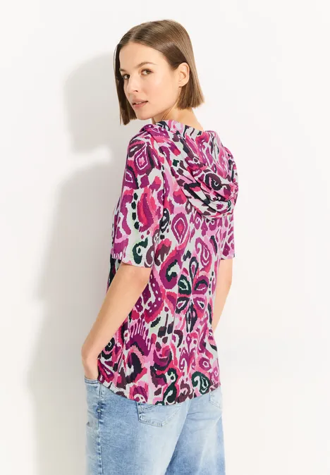 Hoodie T-Shirt mit Print bloomy pink
