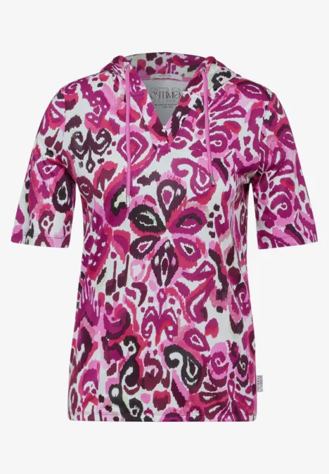 Hoodie T-Shirt mit Print bloomy pink