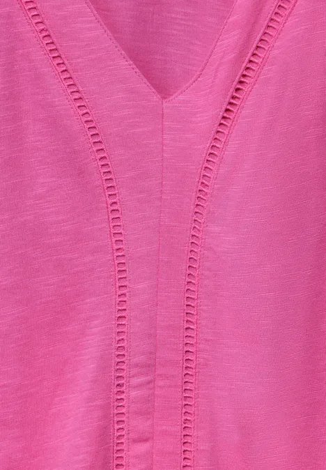 Dekoratives Top bloomy pink