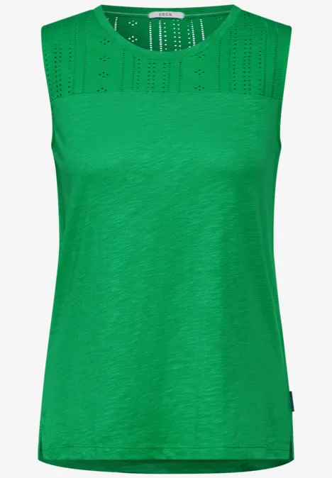 Ajour Top fresh apple green
