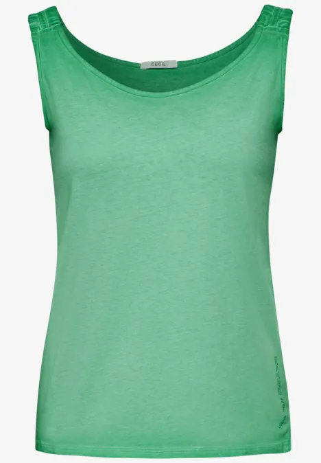 Gewaschenes Jersey Top fresh apple green