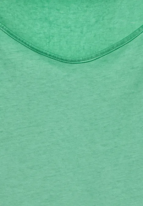 Gewaschenes Jersey Top fresh apple green