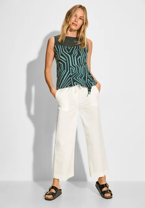 Burn-Out Top mit Print fir green Burn-Out Top mit Print fir green