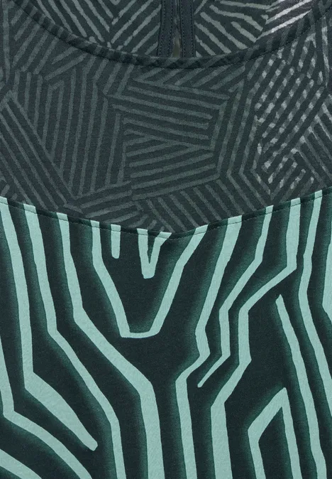 Burn-Out Top mit Print fir green Burn-Out Top mit Print fir green